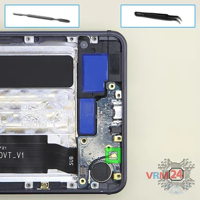 How to disassemble Nokia 6 (2017) TA-1021, Step 10/1