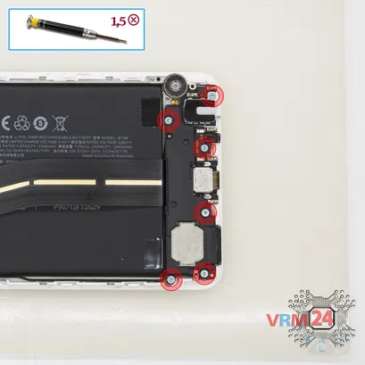 How to disassemble Meizu Pro 6 Plus M686H, Step 7/1