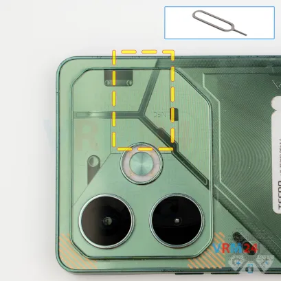 Как разобрать Tecno Pova 6, Шаг 2/1