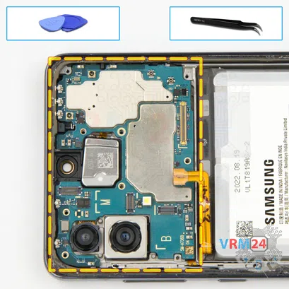Cómo desmontar Samsung Galaxy A73 SM-A736, Paso 16/1
