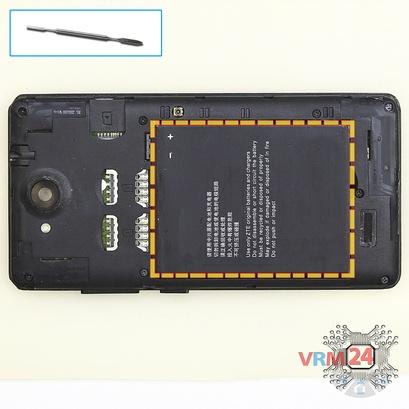 How to disassemble ZTE Blade GF3, Step 2/1