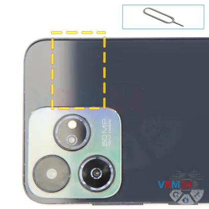 Как разобрать ZTE Blade V50 Design, Шаг 2/1