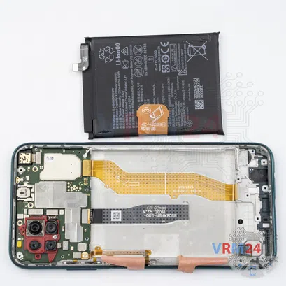 Como desmontar Huawei P40 Lite, Passo 10/2