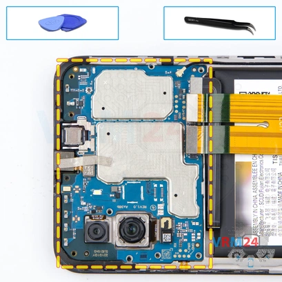 Cómo desmontar Samsung Galaxy A03 SM-A035, Paso 12/1