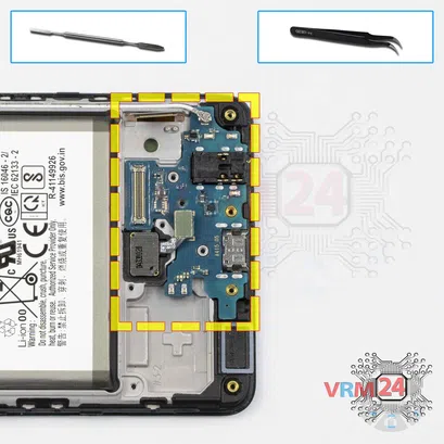 Cómo desmontar Samsung Galaxy A41 SM-A415, Paso 10/1