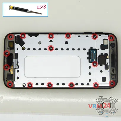 How to disassemble Samsung Galaxy J3 (2017) SM-J330, Step 5/1