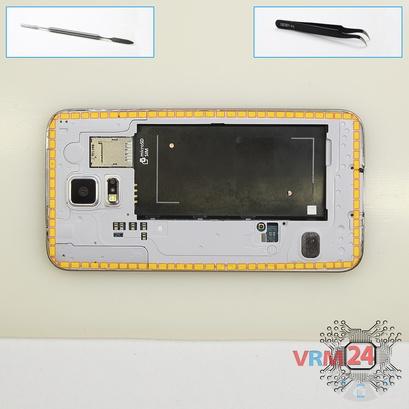 How to disassemble Samsung Galaxy S5 SM-G900, Step 7/1