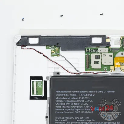 Cómo desmontar Lenovo Tab 2 A10-70, Paso 10/2