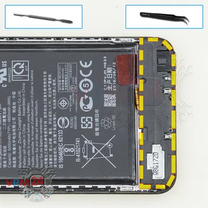 Cómo desmontar Asus Zenfone Max Pro (M1) ZB601KL, Paso 8/1