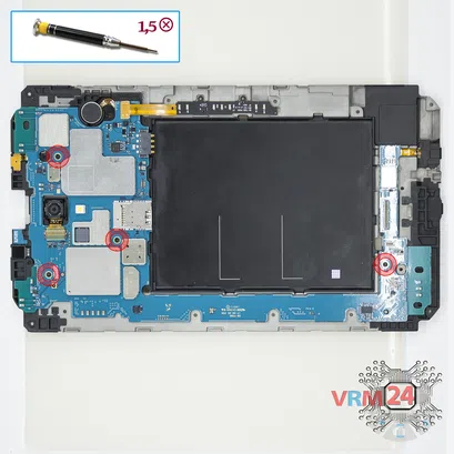 How to disassemble Samsung Galaxy Tab Active 2 SM-T395, Step 10/1