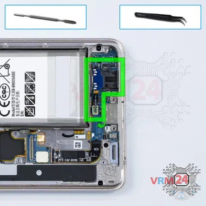 Cómo desmontar Samsung Galaxy Note FE SM-N935, Paso 13/1