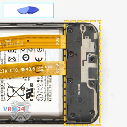 Cómo desmontar Samsung Galaxy M30s SM-M307, Paso 9/1