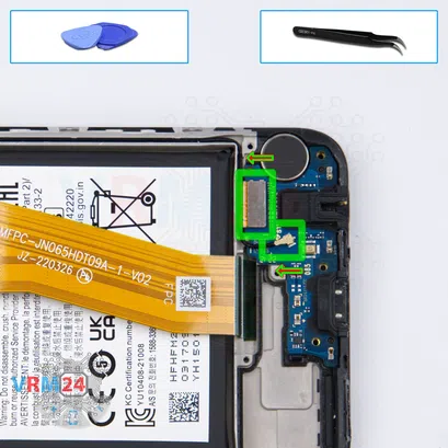 Como desmontar Samsung Galaxy A03 SM-A035 por si mesmo, Passo 9/1