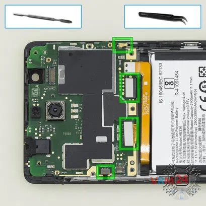 How to disassemble Nokia 5.1 TA-1075, Step 14/1