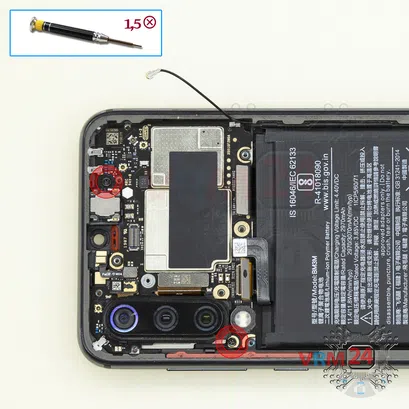 How to disassemble Xiaomi Mi 9 SE, Step 14/1