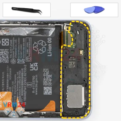Cómo desmontar Huawei Nova 13i, Paso 10/1