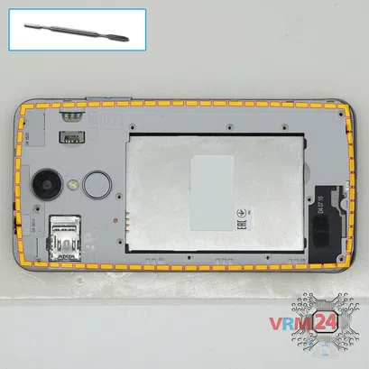 How to disassemble LG K7 (2017) X230, Step 4/1