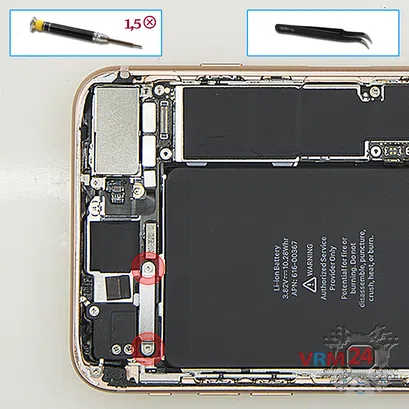 Cómo desmontar Apple iPhone 8 Plus, Paso 9/1