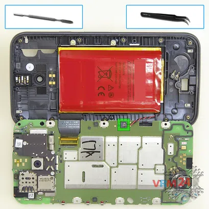 Cómo desmontar Motorola Moto G (3rd gen) XT1541, Paso 7/2