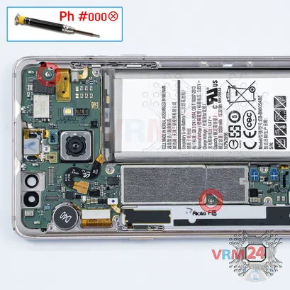 Cómo desmontar Samsung Galaxy Note FE SM-N935, Paso 10/1
