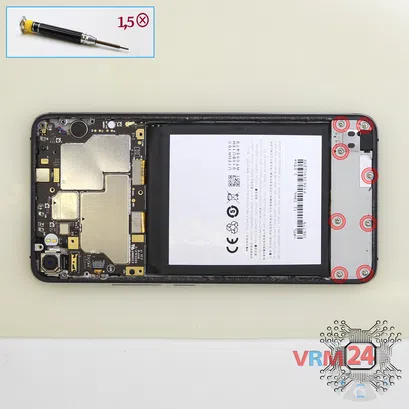 How to disassemble Meizu U20 U685Q, Step 6/1