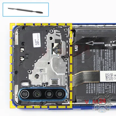 How to disassemble Xiaomi Redmi Note 8, Step 5/1