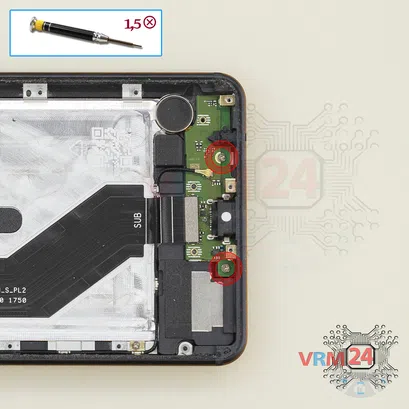 How to disassemble Nokia 6.1 TA-1043, Step 8/1