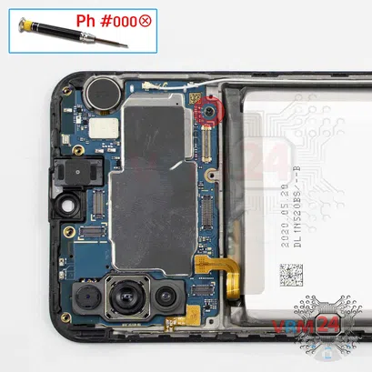 Cómo desmontar Samsung Galaxy M31 SM-M315, Paso 14/1