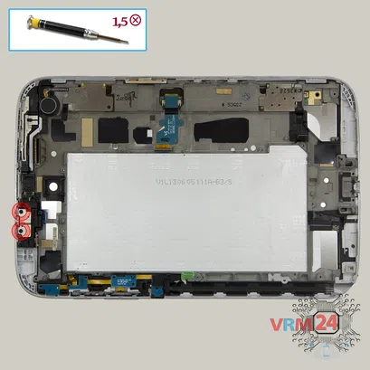 Cómo desmontar Samsung Galaxy Note 8.0'' GT-N5100, Paso 13/1