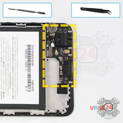 How to disassemble Meizu M8 M813H, Step 10/1