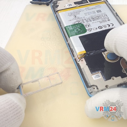 How to disassemble Oppo A15s, Step 2/4