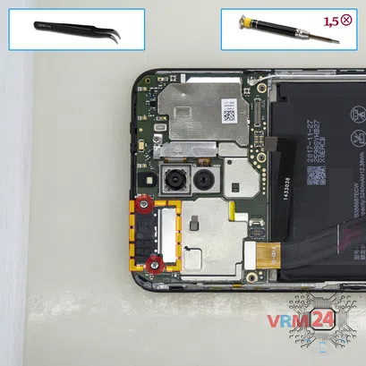How to disassemble Huawei Nova 2i, Step 12/1