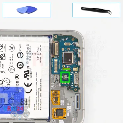 Как разобрать Samsung Galaxy S24 FE SM-S721, Шаг 11/1
