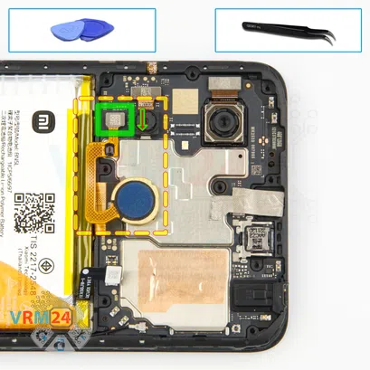 Como desmontar Xiaomi Redmi 12C por si mesmo, Passo 7/1