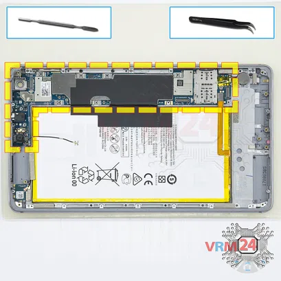 Cómo desmontar Huawei MediaPad M3 Lite 8", Paso 21/1