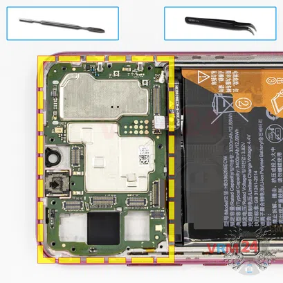 How to disassemble Huawei Honor 10i, Step 16/1