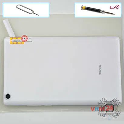 How to disassemble Lenovo Tab 2 A8-50, Step 1/2