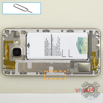 Cómo desmontar Samsung Galaxy A3 (2016) SM-A310, Paso 2/1