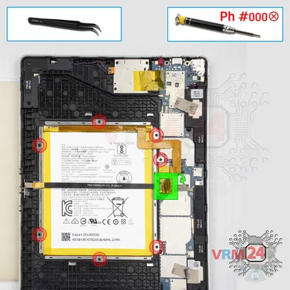 Como desmontar Lenovo Tab M10 TB-X605L, Passo 4/1