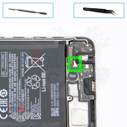How to disassemble Xiaomi Redmi Note 10, Step 10/1