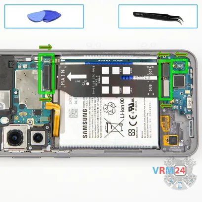 Como desmontar Samsung Galaxy S23 FE SM-S711 por si mesmo, Passo 9/1