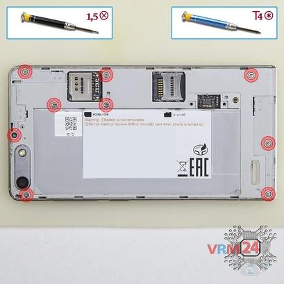 How to disassemble Huawei Ascend G6 / G6-C00, Step 4/1
