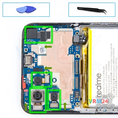 How to disassemble Realme 8i, Step 13/1