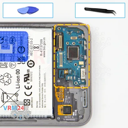 Como desmontar Samsung Galaxy S23 FE SM-S711 por si mesmo, Passo 12/1