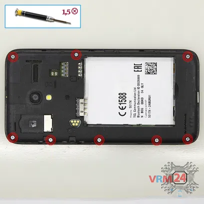 How to disassemble Alcatel OT PIXI 3 5017X, Step 3/1