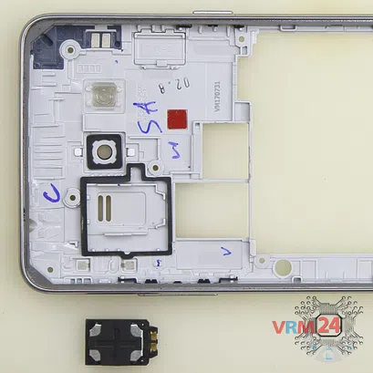 Como desmontar Samsung Galaxy J2 Prime SM-G532 por si mesmo, Passo 5/2