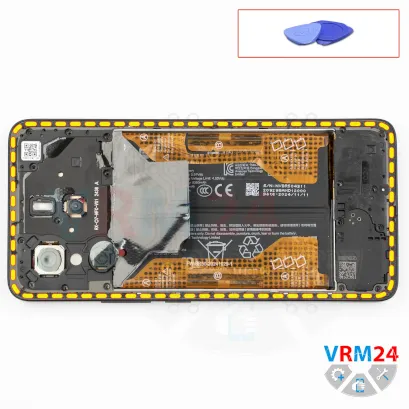 How to disassemble Xiaomi Redmi Note 14, Step 6/1