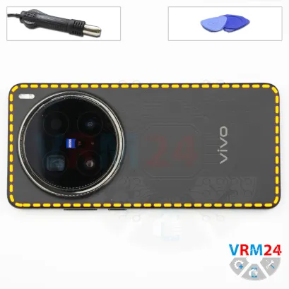 How to disassemble vivo X200 Pro, Step 3/1