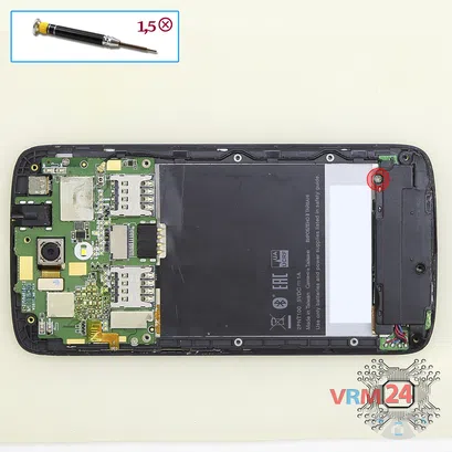 How to disassemble HTC Desire 326G, Step 5/1