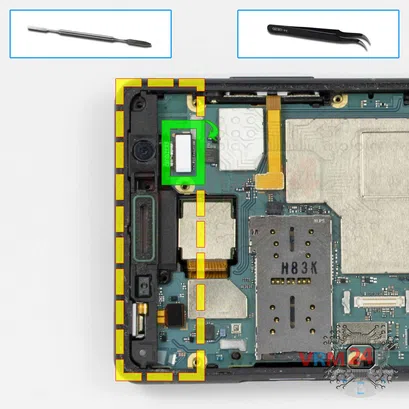 Como desmontar Sony Xperia XZ2 Compact por si mesmo, Passo 11/1